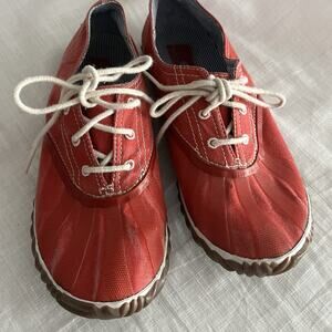 Sorel bathing oxford stonewash red flats 6 women's- Garden- Outdoor- Spring